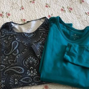 Two Athleta workout Tops
